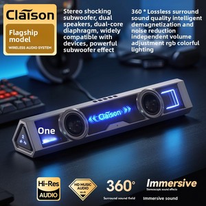 Desktop <strong>Computer</strong> Audio Home Strip Wired Slightly Subwoofer with RGB LED Lighting Two-Way Crossover Game Sound Effects - Product Image 5