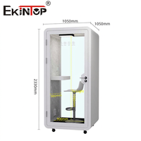 Cabine de réunion modulaire insonorisée EKINTOP, cabine de bureau portable pour les entretiens et les diffusions
