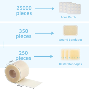 Tự dính Hydrocolloid CuộN nhà sản xuất Hydrocolloid keo vết thương mặc quần áo ban nhạc không thấm nước mụn vá nổi mụn các bản vá lỗi CuộN - Product Image 3