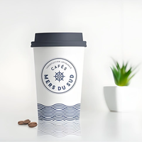 Gobelets en papier à paroi simple personnalisés avec logo imprimé, jetables, pour boissons chaudes, café, thé
