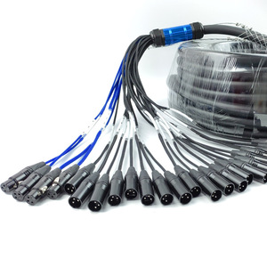 สายเคเบิล ABCCABLS แบบหลายแกน 24 ช่อง พร้อมกล่องรวมสาย XLR/ฮับ สำหรับการบันทึกเสียงในสตูดิโอ สำหรับสายสัญญาณ ไมโครโฟน และช่องเสียบเสียง - Product Image 3