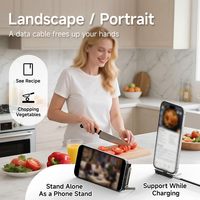 Câble de charge ultra-rapide Zowie 240W avec support rotatif à 360° et support de téléphone détachable 2-en-1 pour le gaming (support de téléphone inclus)