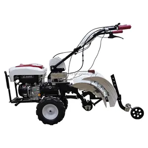 Maquinaria agrícola de gasolina 6hp de alta eficiencia rotativa manual mini motocultor huerto granja cultivador de jardín