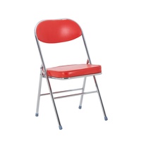 Vente directe d'usine, chaise pliante confortable en métal et plastique, chaises de bureau ergonomiques, chaise de réunion pour l'intérieur et l'extérieur