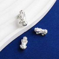 Perles d'espacement Pixiu en argent sterling pur S999 pour la fabrication de bracelets, composants de bijoux