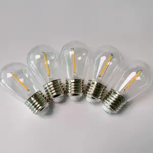 Vintage Edison S14 E26 E27 1W 120V 220V Decoratieve Gloeilamp Verlichting Buiten Lichtslinger Vervanging Lampen