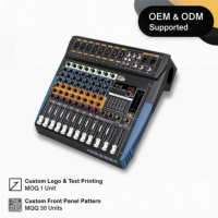 Console de mixage audio DJ 8 canaux RA-8FX avec Bluetooth, USB, 256 effets DSP, alimentation fantôme 48V, mixeur professionnel pour scène
