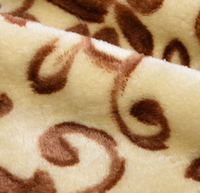 Tissu en polyester tricoté warp à boucles coupées et pelées à motif léopard pour lits pour animaux, arbres à chat, chaussures, jouets et vêtements