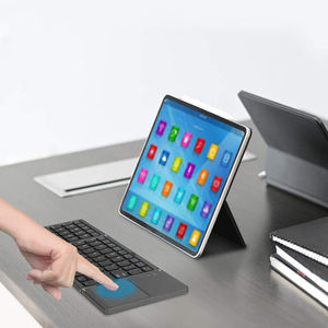 Foldable Keyboard Pocket Foldable Rechargeable Portable Mini Bluetooth Wireless Keyboard Touchpad <b>Mouse</b> for PC Tablet Android - Product Image 1