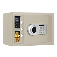 Caja de seguridad con bloqueo de código Digital, almacenamiento de dinero de acero resistente para el hogar, negocios, montaje en pared, seguridad con sistema de alarma fuerte, 2 unidades