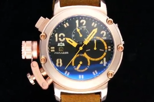 Paulareis Self Wind Mechanical Watch Genuine Leather Strap