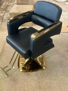 Sillón de Barbería Hidráulico de Cuero Sintético Negro de Alta Gama, Superventas, Duradero, con Rotación de 360 Grados y Ajuste de Altura, Moderno - Product Image 4