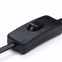 Conector de cable LED de 6 pies/1,8 m, 2 núcleos, enchufe de la UE, cable de alimentación de tubo LED, cable de extensión de alimentación con interruptor de encendido/apagado, lámpara de escritorio, envío directo