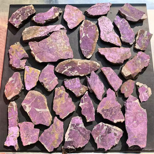 Vente en gros de plaques de purpurite naturelle, tranches brutes violettes, spécimens minéraux pour la maison et la décoration - Product Image 2