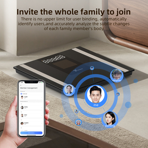 독특한 맞춤형 태양열 충전 스마트 체지방 스케일 LED 디스플레이 디지털 기술 체성분 분석 BMI 추적 무선 - Product Image 6