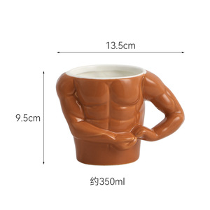 Tazze da <span class=keywords><strong>Caffè</strong></span> Divertenti, <span class=keywords><strong>Tazza</strong></span> a Forma di Uomo Muscoloso, Regalo Creativo con Cucchiaio e Confezione Regalo - Product Image 5