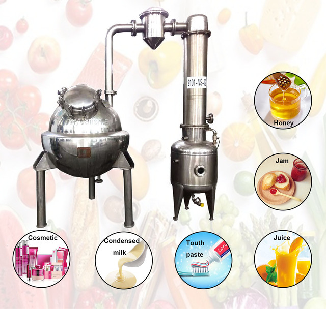 Chinese Factory Electric Herb Extractor Evaporation Machine Vacuum Evaporator Concentrator Motor Pump Stainless Steel 304 CE