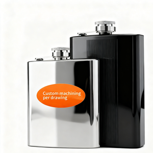 Botella de Vino Portátil de Acero Inoxidable Personalizada al por Mayor, Botella de Bebidas, Frasco de Whisky Personalizado en Blanco, EDM de Alambre - Product Image 2