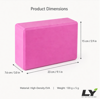 Bloque de Yoga de Algodón Ecológico RoHS, 10 Colores, Ladrillo de Pilates Antideslizante de Alta Densidad, Espuma Ligera para Ejercicios de Yoga, Danza y Gimnasio