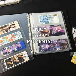 <span class=keywords><strong>Pochette</strong></span> de classement A4 Premium, organiseur extensible pour billets de banque, album <span class=keywords><strong>plastique</strong></span> pour billets avec 11 trous pour le rangement de l'argent - Product Image 5