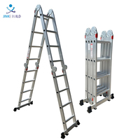 Échelle pliante multifonctionnelle en aluminium Grande et petite charnière Escalier pliant en aluminium Échelle d'escalade Échelle télescopique