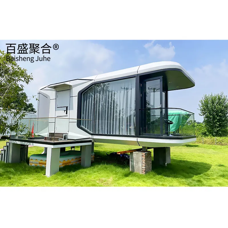 Prefab House Tiny Smart Space Capsule House Living Pre Made Modular Prefabricated Apple Warehouse Cabin Homes