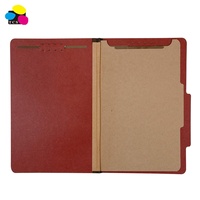 50 unidades/caja, Hecho en China, Carpetas de Archivo Rojas Lehui Tamaño Carta/Legal, 3 Separadores, Partición Kraft, Expansión de 2 Pulgadas