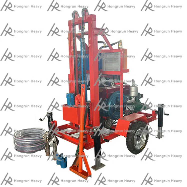 22HP 150m Small Portable Water Well Borehole Drilling Rig cheap borehole drill rig machine For Sale