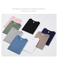 Kaos Heavyweight 100% Serat Bambu Enzyme Wash Distressed Hole Raw Edge Boxy Cut Street Style Pria