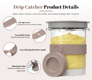 Nouvel arrivage : Couvercle en silicone anti-goutte pour machine à crème glacée <span class=keywords><strong>Ninja</strong></span> Creami Swirl séries NC700 NC701 – Récupérateur de gouttes - Product Image 3