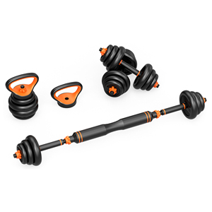 Ensemble d'haltères en métal avec plaques de poids détachables et barre de musculation, ensemble d'haltères remplis de ciment pour l'entraînement avec poids libres - Product Image 1