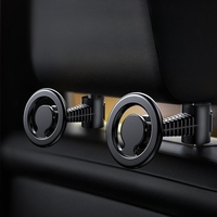 Support magnétique réglable pour tablette de voiture, fixation sur appuie-tête, crochets pour siège arrière, supports pour téléphone portable pour l'arrière de la voiture