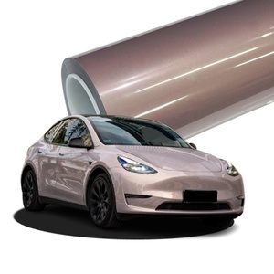 Enveloppe de vinyle <span class=keywords><strong>auto</strong></span> gris brillant PET PVC enveloppe de carrosserie avec fonction sans bulles d'air autocollants brillants pour voiture - Product Image 5