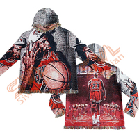 Costumes de tapisserie Tapisserie personnalisée Sweats à capuche Rap Basketball Cool Top Vêtements Couverture Plus La Taille Sweats à capuche pour hommes