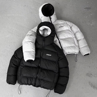 Vestes matelassées en nylon à capuche personnalisées pour fabricants de streetwear, vêtements d'hiver d'extérieur, vestes réversibles imperméables en duvet
