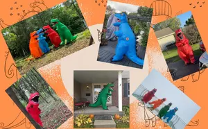 Costume gonfiabile dinosauro di Halloween tuta gonfiabile festa festa dinosauro gigante gonfiabile Costume adulto