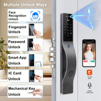 Tuya WiFi serrure de porte intelligente reconnaissance faciale 3D empreinte digitale carte biométrique NFC caméra de sécurité entièrement automatique serrure intelligente numérique