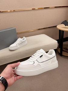 Men's designer <b>white</b> <b>shoes</b> business casual integrated design fashionable <b>leather</b> panel <b>shoes</b> factory wholesale - Product Image 3