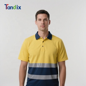 Uniforme de trabajador al aire libre de construcción Industrial de secado rápido de alta visibilidad, ropa de trabajo, camiseta de seguridad de alta visibilidad, camisetas de trabajo con logotipo personalizado - Product Image 1