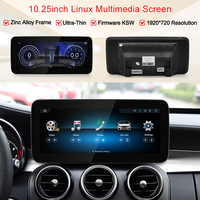 STWEI Pantalla HD de 12.8'' 2400*900 con Carplay Inalámbrico, Sistema Multimedia para Auto para Mercedes Benz Clase C W205 GLC V W447 NTG 5.0 2015-2019