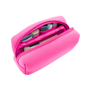 Étui de voyage en néoprène rose fluo personnalisé Royal Fair pour pinceaux de maquillage avec rouleau à pinceaux pour l'organisation des cosmétiques en déplacement - Product Image 3