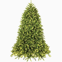 Vorbeleuchteter PVC-Weihnachtsbaum 1,2m-2,4m Warmweiße LED-Kiefernnadeln Klappbarer Metallständer Innen- und Außenbereich Weihnachtsdekoration