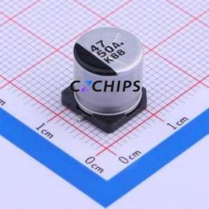 Condensateur électrolytique en aluminium SMD EEE1HA470P, SMD, D10xL10.2mm 47uF 20% 50V 130mA-120Hz - Product Image 1