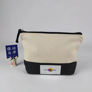 Custom Logo Promotion Make Up Cosmetic Bag New Product Eco Friendly Zippered Cosmetic Bags