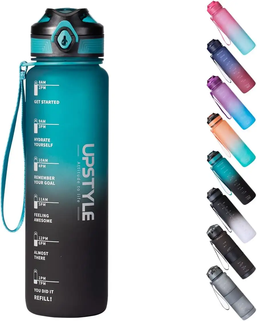 2023 индивидуальный логотип портативный спортивный фильтр щелочной водородная бутылка для воды с соломенной пластиковой бутылкой для воды
