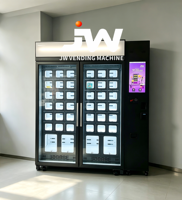 Distributeur automatique réfrigéré avec casiers personnalisables pour fleurs fraîches