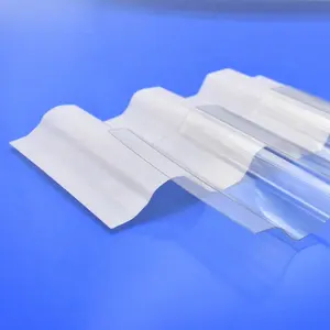 1MM Matériaux de toiture bon marché Feuille de polycarbonate Toit de serre ondulé Panneau de vague en plastique Tuile Policarbonato