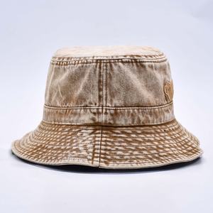 Nuevo diseño de alta calidad de algodón lavado 3D bordado Logo pescador cubo sombrero personalizado Denim Jean cubo gorra - Product Image 5