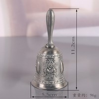 Cloches 3D plaquées or, objets d'art Vajrayana, pilon Vajry en bronze rétro, clochettes de cantine/pub pour souvenirs touristiques