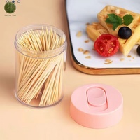 Vente en gros de cure-dents en bambou naturel, distributeur transparent portable pour restaurants, hôtels, traiteurs et usage domestique